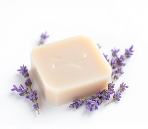 Cold-process lavender soap bar